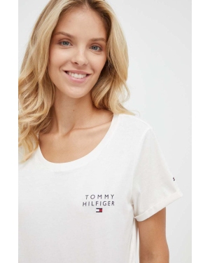 Tommy Hilfiger t-shirt lounge bawełniany kolor beżowy