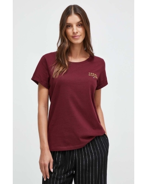 Tommy Hilfiger t-shirt lounge bawełniany kolor bordowy