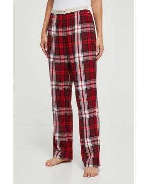 Tommy Hilfiger spodnie piżamowe damskie kolor bordowy