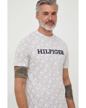 Tommy Hilfiger t-shirt bawełniany męski kolor biały wzorzysty