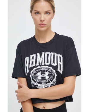 Under Armour t-shirt damski kolor czarny