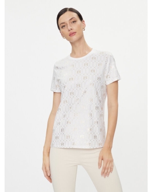 Elisabetta Franchi T-Shirt MA-019-37E2-V170 Biały Regular Fit