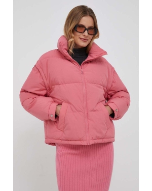 United Colors of Benetton kurtka puchowa damska kolor różowy zimowa oversize