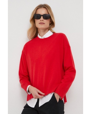 United Colors of Benetton sweter kaszmirowy kolor czerwony
