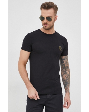 Versace t-shirt męski kolor czarny z nadrukiem
