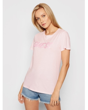 Guess T-Shirt W1YI45 RA0Q0 Różowy Regular Fit