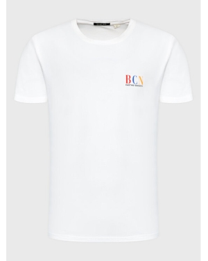 Kaotiko T-Shirt Barcelona AL028-01-G002 Biały Regular Fit