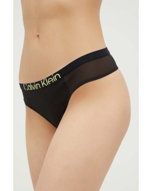 Calvin Klein Underwear stringi kolor czarny transparentne