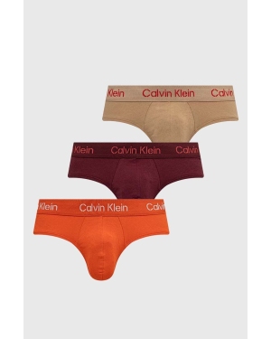Calvin Klein Underwear slipy 3-pack męskie kolor pomarańczowy