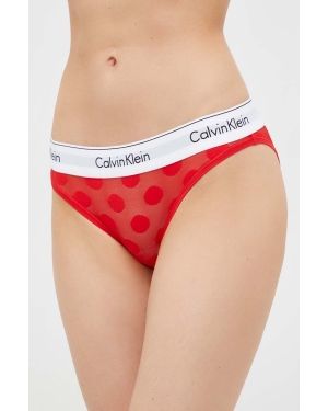 Calvin Klein Underwear figi kolor czerwony transparentne