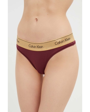 Calvin Klein Underwear stringi kolor bordowy