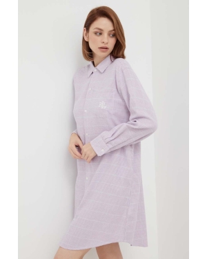 Lauren Ralph Lauren koszula nocna damska kolor fioletowy