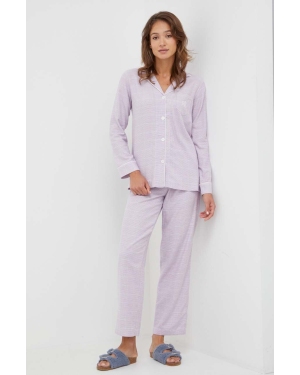 Lauren Ralph Lauren piżama damska kolor fioletowy