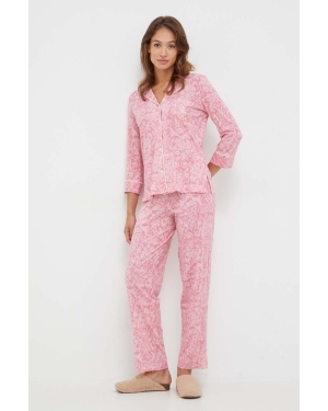 Lauren Ralph Lauren piżama damska kolor różowy