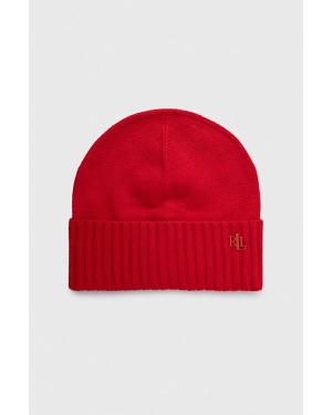 Lauren Ralph Lauren czapka kolor czerwony