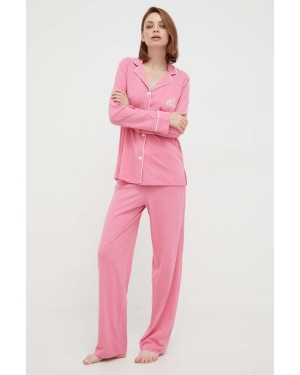 Lauren Ralph Lauren piżama damska kolor różowy