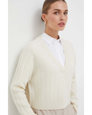 Marella sweter wełniany damski kolor biały lekki
