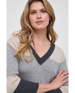 Marella sweter z domieszką kaszmiru kolor beżowy lekki
