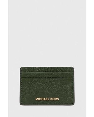 MICHAEL Michael Kors etui na karty skórzane kolor zielony