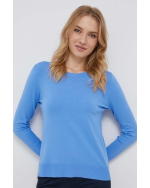 Sisley sweter damski kolor niebieski lekki