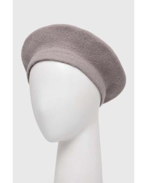 Sisley beret wełniany kolor szary wełniany