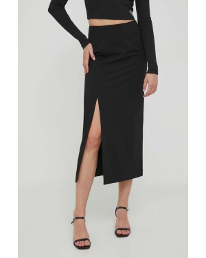 Sisley spódnica kolor czarny maxi prosta