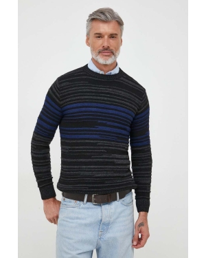 Sisley sweter z domieszką wełny męski kolor szary