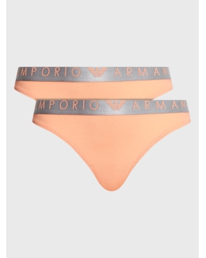 Emporio Armani Underwear Komplet 2 par stringów 163333 3R235 02662 Pomarańczowy