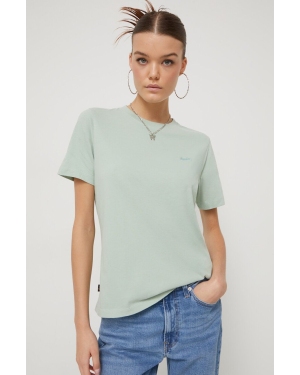 Superdry t-shirt bawełniany kolor zielony
