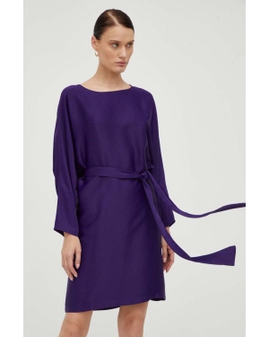 Drykorn sukienka kolor fioletowy mini oversize