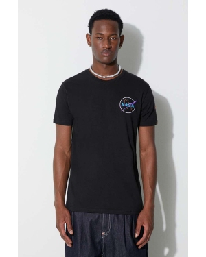 Alpha Industries t-shirt bawełniany Space Shuttle T kolor czarny z nadrukiem 176507.556