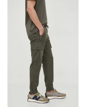 Alpha Industries spodnie bawełniane kolor zielony 116201.136