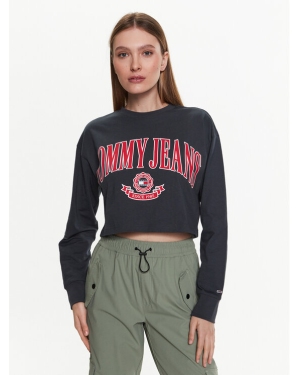Tommy Jeans Bluzka Collegiate DW0DW15575 Szary Cropped Fit