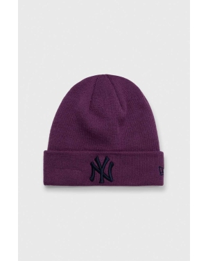 New Era czapka kolor fioletowy z cienkiej dzianiny NEW YORK YANKEES