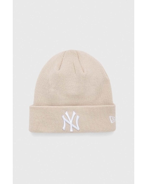 New Era czapka kolor beżowy z cienkiej dzianiny NEW YORK YANKEES