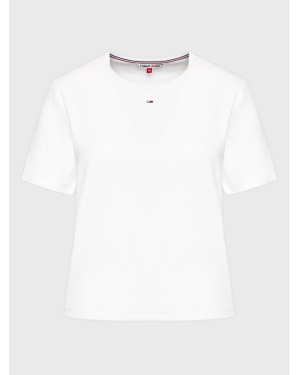 Tommy Jeans Curve T-Shirt Essential DW0DW15108 Biały Regular Fit