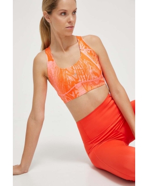 adidas by Stella McCartney biustonosz sportowy TruePurpose kolor pomarańczowy wzorzysty