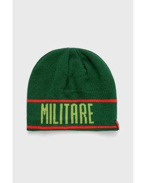 Aeronautica Militare czapka kolor zielony z cienkiej dzianiny