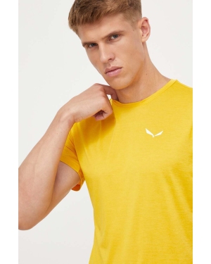 Salewa t-shirt sportowy Puez Melange kolor żółty melanżowy