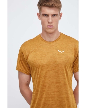 Salewa t-shirt sportowy Puez Melange kolor brązowy melanżowy