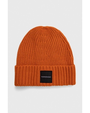 Peak Performance czapka kolor pomarańczowy