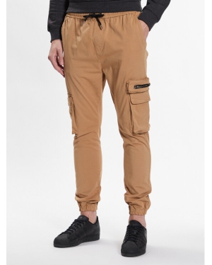 Brave Soul Spodnie materiałowe MTR-QUANTUMSTN Beżowy Regular Fit