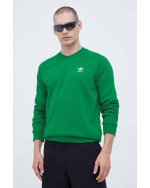 adidas Originals bluza męska kolor zielony gładka