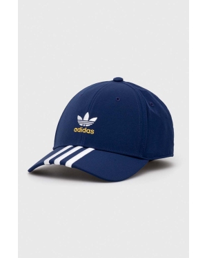 adidas Originals czapka z daszkiem kolor niebieski z aplikacją