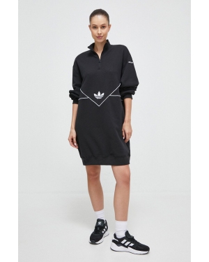 adidas Originals sukienka kolor czarny mini oversize