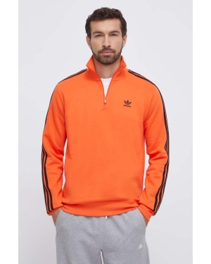 adidas Originals bluza męska kolor pomarańczowy wzorzysta