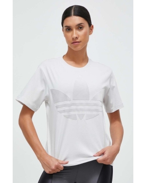 adidas Originals t-shirt bawełniany damski kolor szary