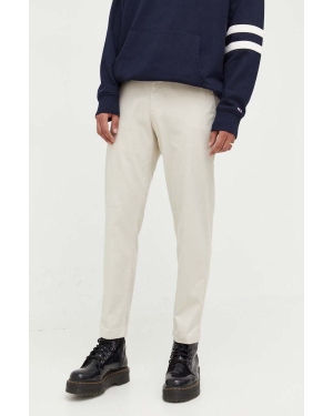 Tommy Jeans spodnie męskie kolor beżowy w fasonie chinos