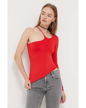 Tommy Jeans longsleeve damski kolor czerwony