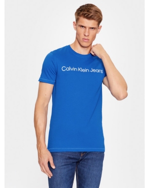 Calvin Klein Jeans T-Shirt J30J322344 Niebieski Slim Fit